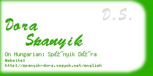 dora spanyik business card